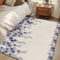 thumbnail image 4 of Vintage Navy Blue Roses Area Rugs 4'x6', Small Throw Rugs for Office Bathroom, Spring Floral Elegant Pastoral Retro Art Indoor Outdoor Rug Non-Slip Low Pile Carpet Runner Reversible Floor Mats, 4 of 8