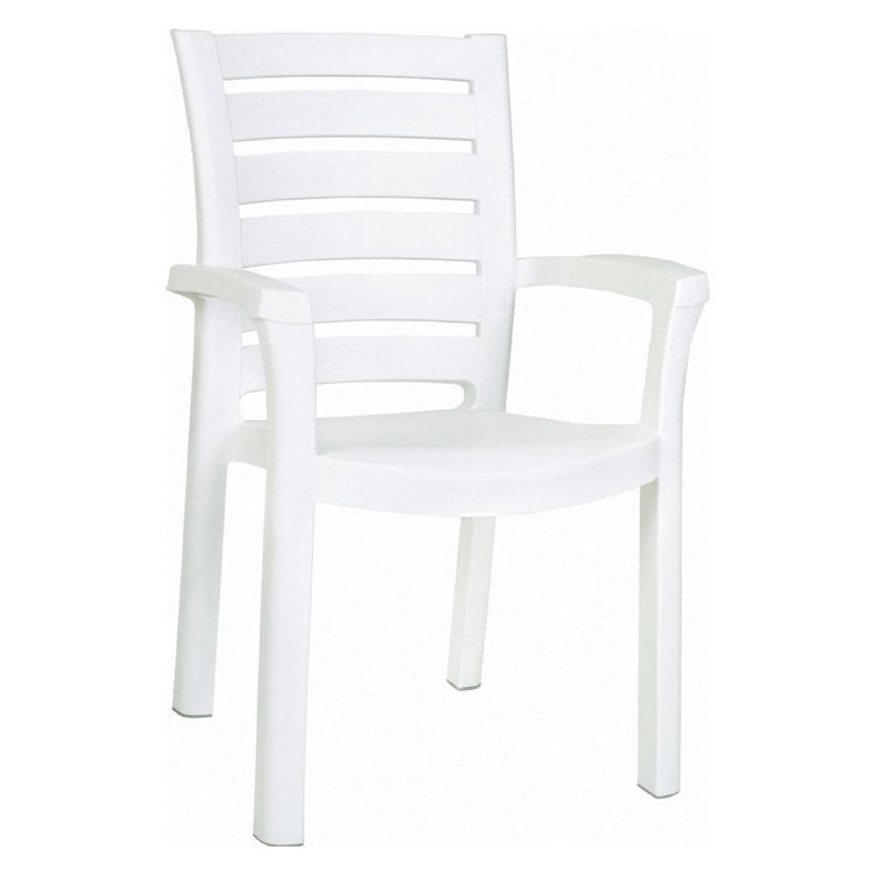 Compamia ISP016-WHI Marina Resin Dining Armchair White Set of 4 by Compamia