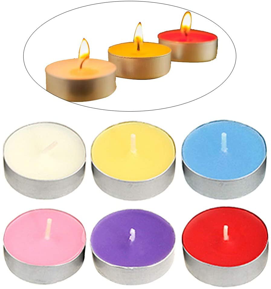 Multi-color Scented Tea Light Candles Smokeless Tealights for Home Restaurant 