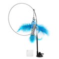 thumbnail image 1 of Funny Cat Feather Stick Interactive Handheld Cat Feather Wand with Suction Cup for CatsBlue Flying Fish, 1 of 4