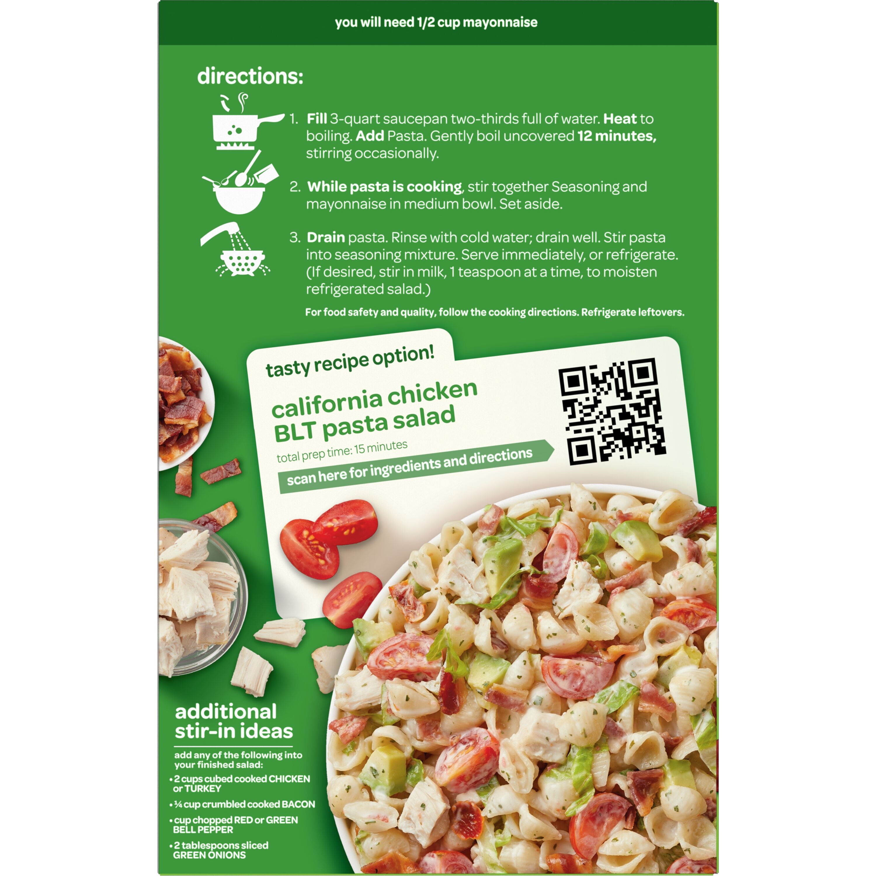 (6 pack) Suddenly Salad BLT Pasta Salad Mix, 7.3 oz Box
