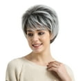 thumbnail image 1 of Perruque de Mode Perruque Courte Cheveux Humains Synthétiques Perruque Ps Bonnet Perruque, Perruque pour Femmes, 1 of 5