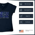 thumbnail image 6 of Blue American Flag Courage Loyalty Honor Women's V-Neck T-shirt USA Military Proud Veteran's Day Don't Tread on Me Tee, 6 of 7