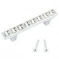 thumbnail image 4 of 6715 Tiradores de perilla de manija de puerta de aleación de zinc para gabinete de cristal de diamante (64 mm / 2,5 pulgadas), 4 of 8