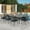 Navy Blue, variant on 9-Piece Patio Dining Set for 8, All Weather Cast Aluminum Outdoor Funiture Table and Chairs Set - 94.5" Rectangular Table and 8 Dining Chairs, 2" Umbrella Hole