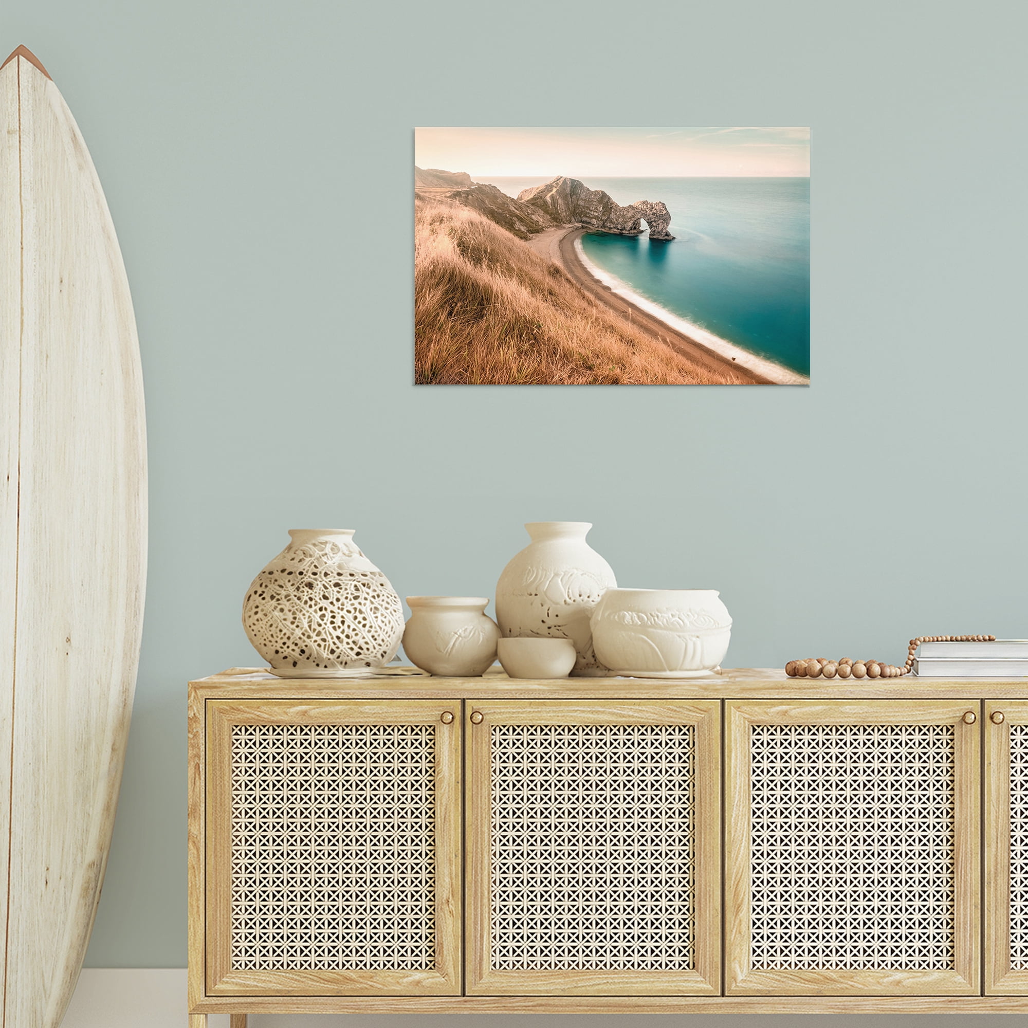 Stupell Industries Beach With Arched Cove Landscape & Nature Photography Wrapped Canvas Art Print Wall Art, 30 x 20