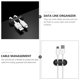 thumbnail image 4 of 4 miniclips para sujetar cables, organizadores de cables (negro y gris), 4 of 6