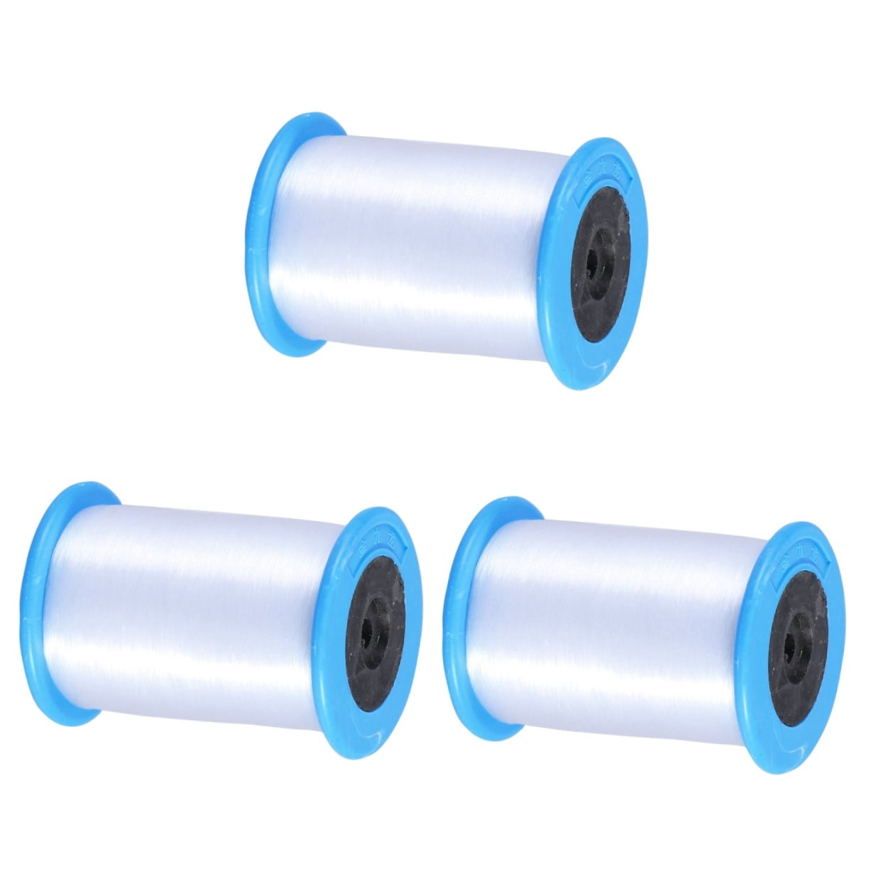 Raindrops 3-Pack 1000M Clear Nylon Thread String No Stretch Invisible Beading Thread for Bracelet Making, Hanging Ornaments, Sewing Hobby with Needle