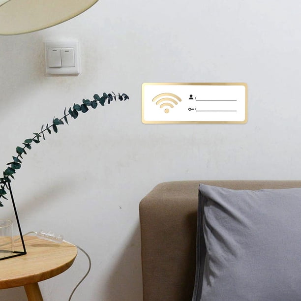 CRAFTHROU 2Ud De Red WiFi En Acrílico Para Pared Ideal En Cafetería Y Negocios