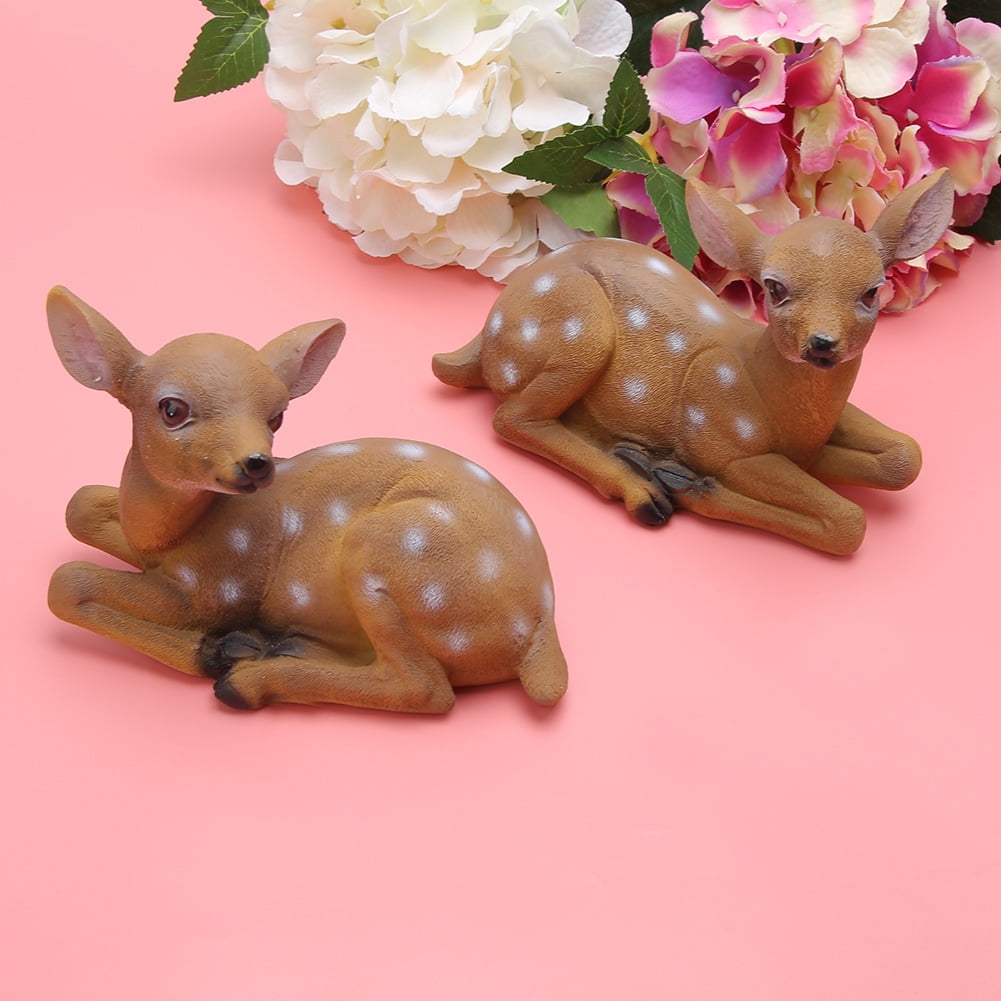 Sika Deer Model, Deer Statue, Art Craft Ornaments 2Pcs Backyards For Courtyard Garden Community Yard Patio