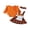 Orange Ghost Plaid, variant on Baby Girls Halloween Outfits Long Sleeve Ruffle Romper Ghost/Pumpkin Embroidery Suspender Skirt Sets Fall Clothes 0-18M