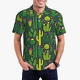 thumbnail image 5 of Wukai Cactus 1 Men’s Polo Shirts,Quick-Dry Athletic Shirt,Classic Fit Shirts-Medium, 5 of 8