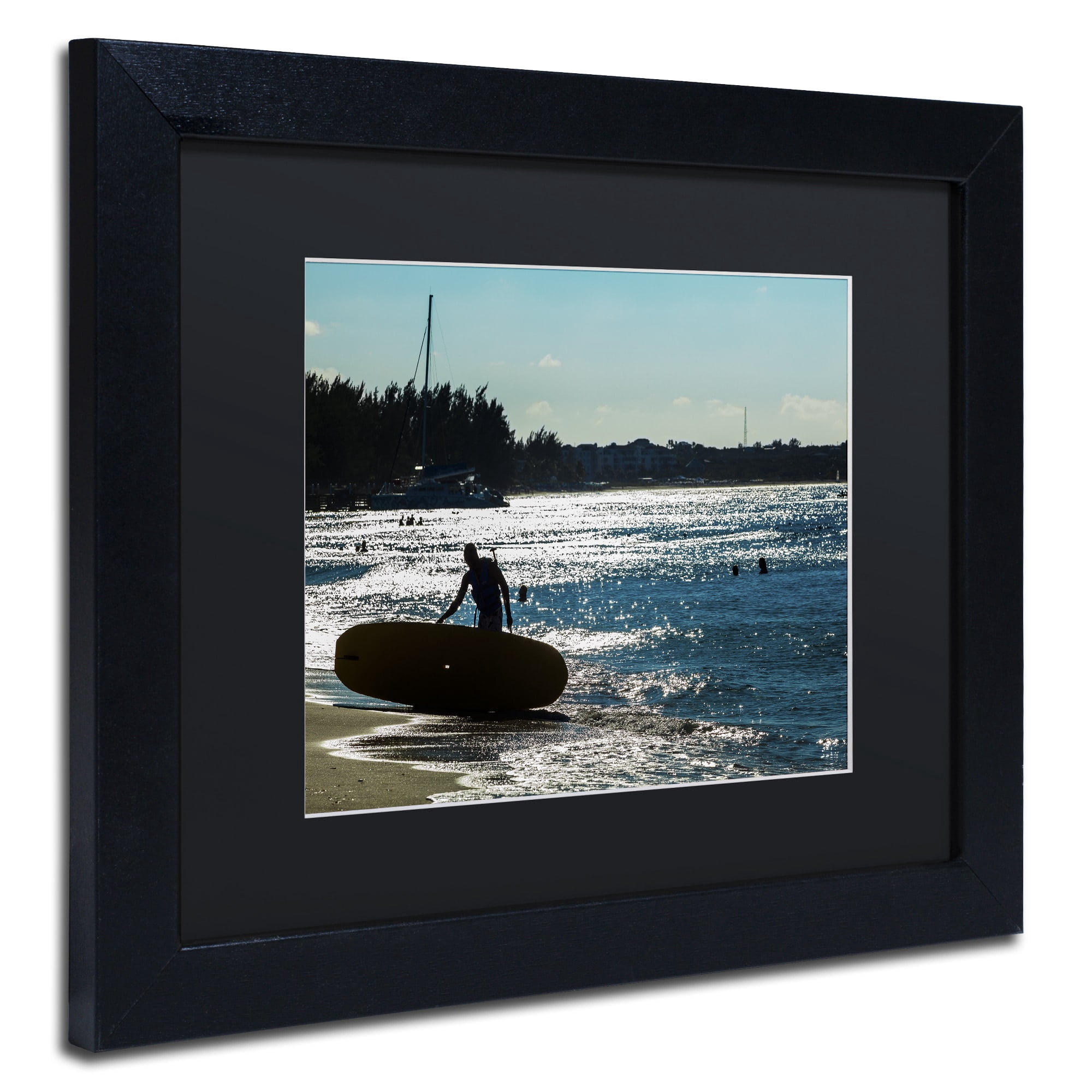Trademark Fine Art "Provo Boarding" Canvas Art by Yale Gurney, Black Matte, Black Frame
