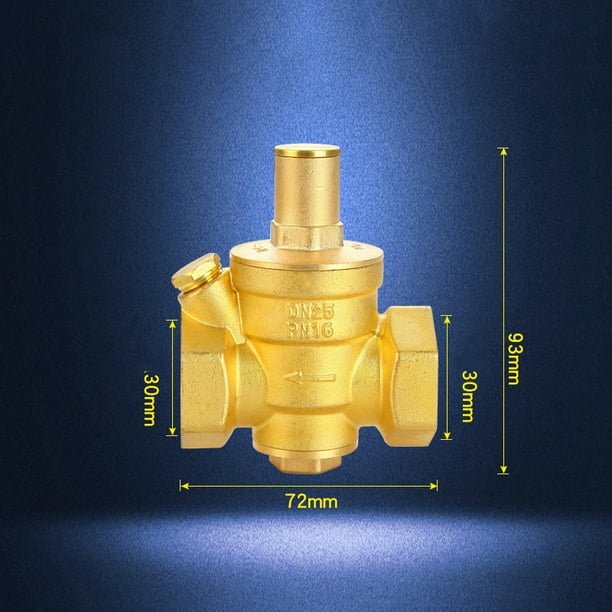 DN25 Adjustable Water Pressure Reducing Regulator, Brass Water Pressure