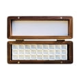 thumbnail image 4 of Caja de pintura de acuarela Caja de paleta vacía Caja de almacenamiento de pintura de acuarela de madera Pintura 27 cuadrículas, 4 of 9