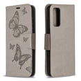 thumbnail image 2 of Samsung Galaxy S20 FE 5G Case, Dteck Embossed Butterfly PU Leather Magnetic Flip Wallet Case Built-in Card Holder with Wrist Strap Stand Cover For Samsung Galaxy S20 FE 6.5 inch, Gray, 2 of 4