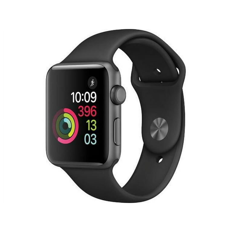 Apple Watch Series 1 38mm Space Gray Aluminum Case with Black Sport Band Scratch and Dent