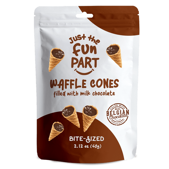 Just The Fun Part Waffle Cones Filled with Milk Chocolate