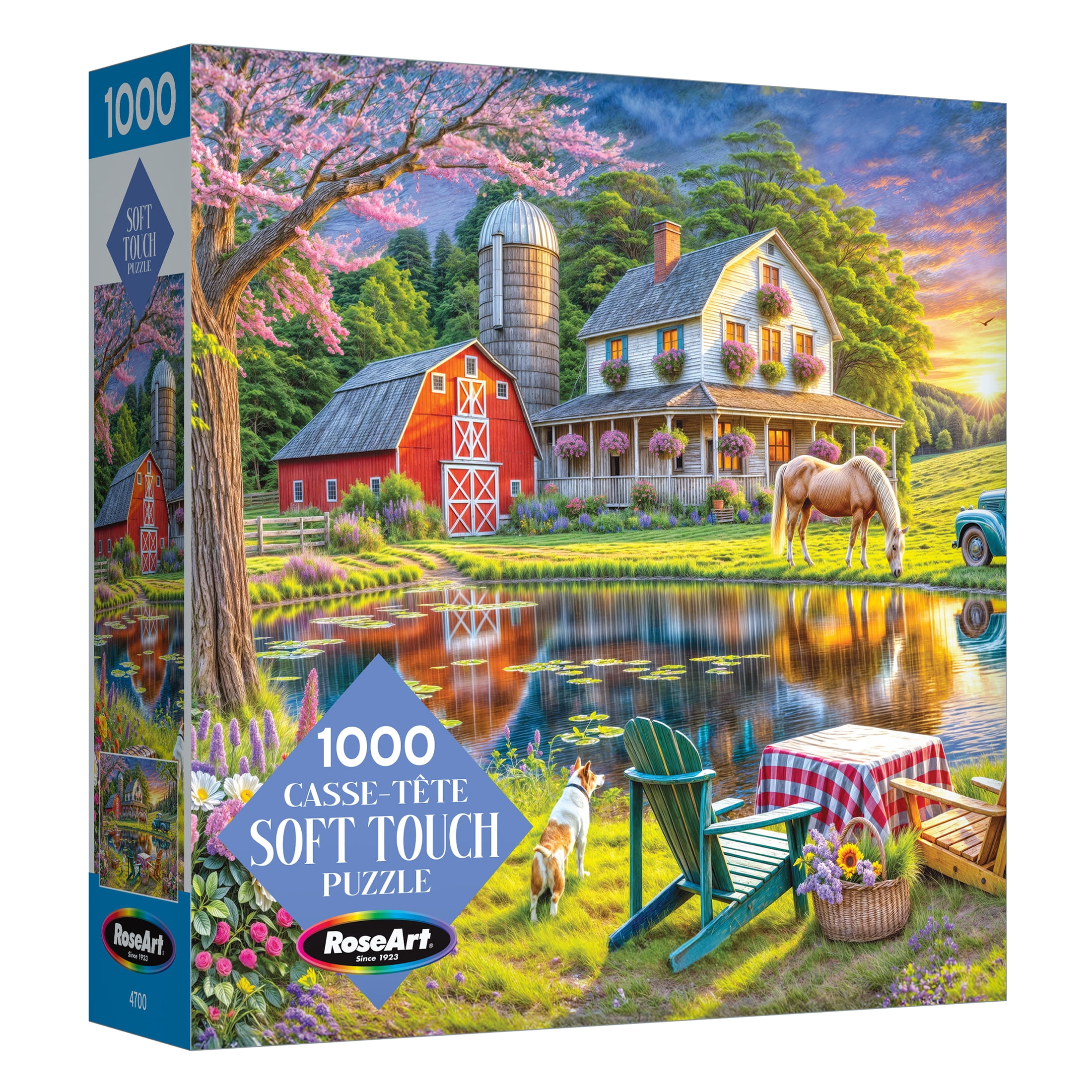 RoseArt - Soft Touch 1000-Piece - Backyard- Adult Interlocking Puzzle