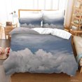 thumbnail image 2 of 3D Cielo Blanco Nube Funda de edredón Set Ropa de cama Set Funda de edredón Fundas de almohada 95 LQH, 2 of 3