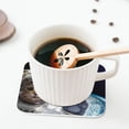 thumbnail image 5 of Lsque Cat Astronaut Pattern 4" Drink Coasters Set of 4, PVC Leather Absorbent Coasters, Table Coaster Set Decorative Coffee Cup Coasters Housewarming Gift -Square, 5 of 6