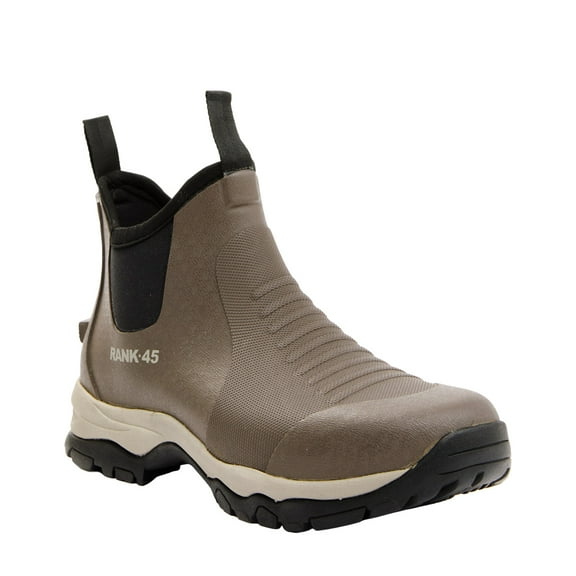 Rank 45 Men's 6.5" Rubber Ankle Boot Round Toe Brown