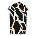 thumbnail image 4 of Mode Femmes Décontracté Confortable Imprimé Col en V Manches Courtes Haut Blouse T-Shirt, 4 of 4