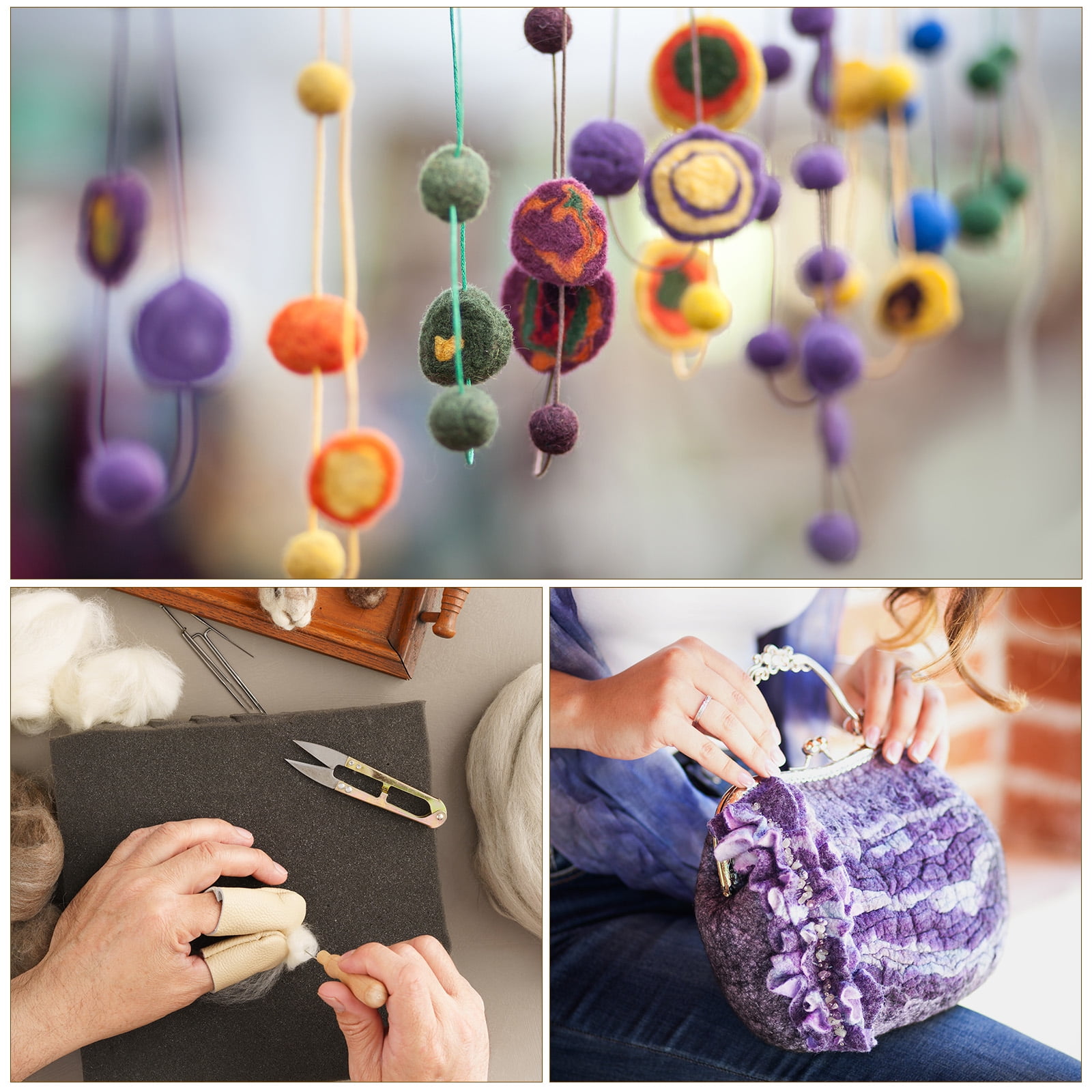 Bangbobi Ensemble de feutres 25 Couleurs de Laine feutrée de 10 g pour Tricot, feutrage Humide, feutrage à Sec - Laine de Conte de fées pour feutrage et décoration de Noël DIY