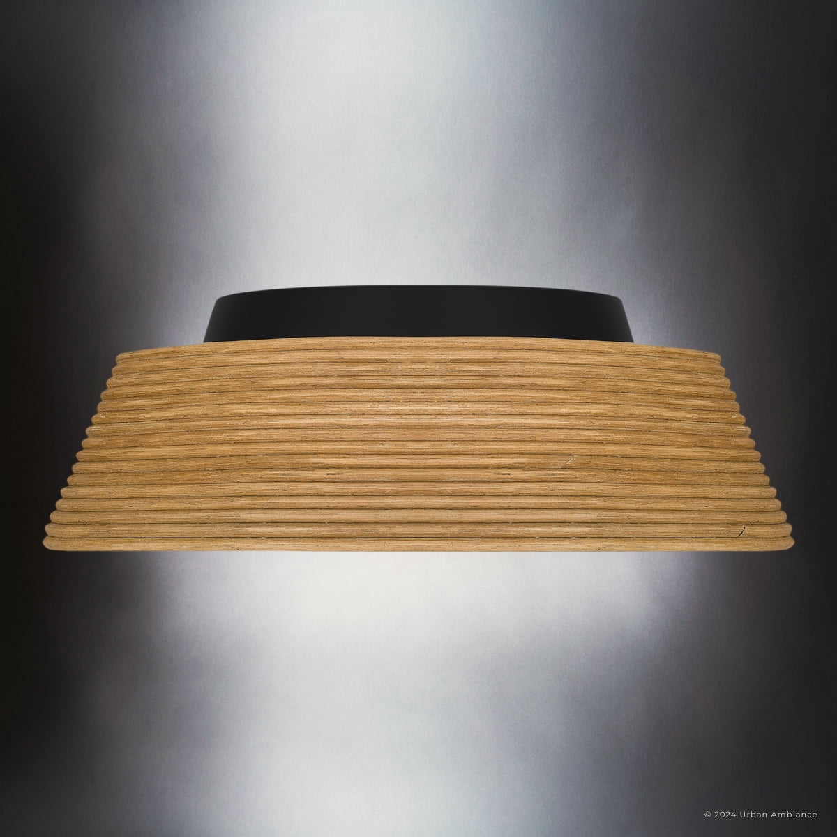 Luxury Natural Ceiling Light, Matte Black, UQL5640