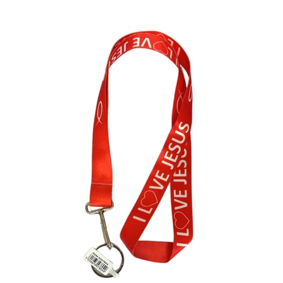 I Love Jesus Lanyard Keychain – ID Badge Holder Neck Strap:1CT