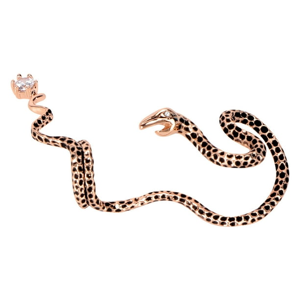 EeaseMX 1 pieza de clip para oreja estilo retro con forma de serpiente, joyería exagerada para las orejas.