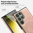 thumbnail image 5 of Magnetic for Galaxy S23 Ultra Premium PU Leather Case,Built-in Invisible Stand [Compatible with Magsafe] Protective Slim Kickstand Phone Cover Compatible with Samsung Galaxy S23 Ultra, Rosegold, 5 of 9