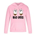 thumbnail image 3 of JURANMO 2 Piece Outfits Women's Tracksuit Sets Sweatsuit,2024 Fall Winter Women Classic Long-sleeved Round Neck Blouses Cute Cartoon Print Hooded Tops Casual Loose Drawstring Pants Suit with Pockets, 3 of 4