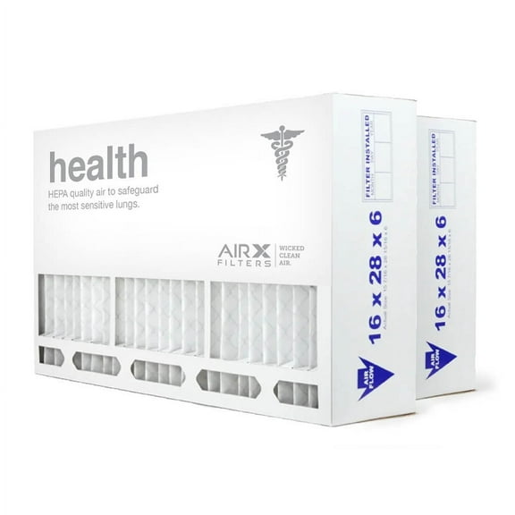 AIRx Filters 16x28x6 MERV 13 HVAC AC Furnace Air Filter Replacement for Aprilaire Space-Gard 401, Health 2-Pack, Made in the USA
