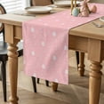 thumbnail image 2 of Watercolor Easter Table Runner 90 Inches Long for Kitchen Dining, Cute Rabbits Eggs Cartoon Pink Dresser Scarf Farmhouse, Dining Table Decorations for Wedding/Parties, 13 x 90 In, 2 of 8
