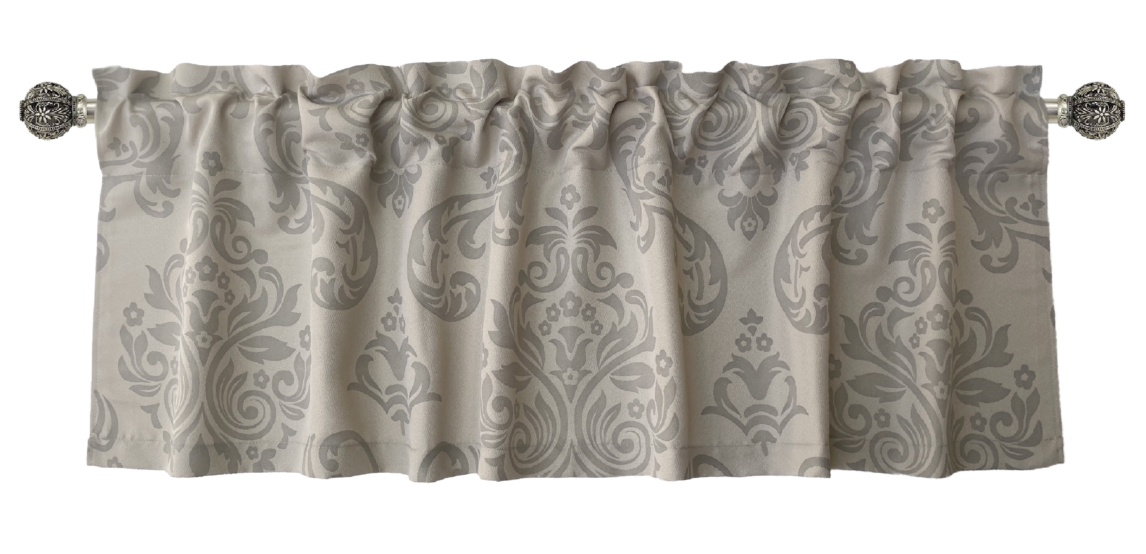 Aiking Home Solid Rod Pocket Valance for Window, 55 by 16-inch ...