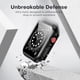 thumbnail image 4 of TAURI Paquete de 2 Estuches Rígidos Compatibles con Apple Watch Series 3/2/1 42mm Protector de Pantalla de Vidrio Templado 9H Incorporado Parachoques Delgado Cubierta Protectora Completa Sensible al T, 4 of 4