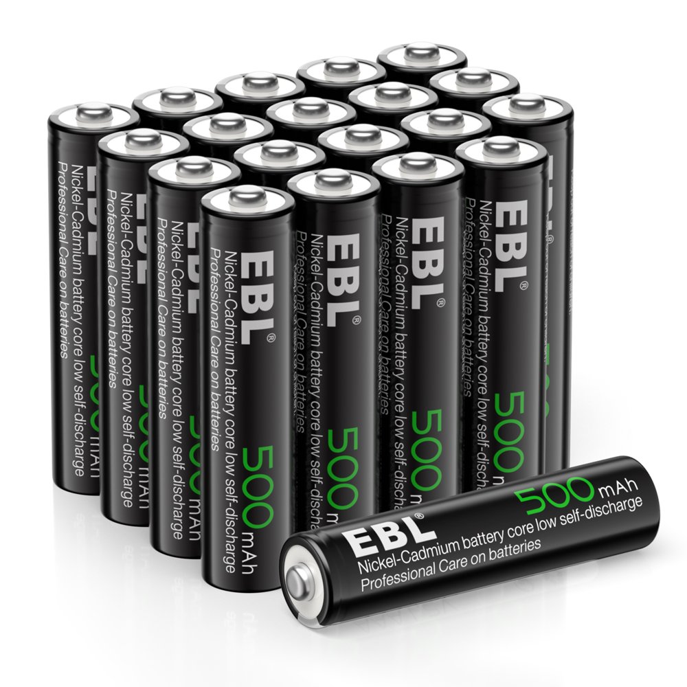 EBL AAA Rechargeable Batteries 1.2V 500mAh High Capacity NiCD Triple A