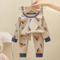 thumbnail image 2 of TOWED22 Toddler Baby Boy Clothes 6 12 18 24 Months 2T 3T 4T 5T 6T Outfits Print Sweatshirt Pullovers Pants Set Fall Winter Size:2-3 Y,Color:Light Gray, 2 of 6