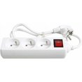 thumbnail image 2 of Regleta de enchufes eléctricos de 3 tomas, enchufe múltiple - Regleta de enchufes eléctricos de 3 tomas + interruptor, extensión de regleta de enchufes eléctricos - 3P/16A - Blanco - Protección, 2 of 5
