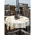 thumbnail image 2 of Outdoor Tablecloth with Umbrella Hole for Patio/Picnic/Party/Camping, Yellow Spring Floral Waterproof Table Cloth Round Cover Washable, Summer Flowers Botanical Elegant (Dia 60"), 2 of 8