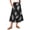 13#a Black, variant on Womens Tiered Midi Skirt Orange Witch Hat Pumpkin Print Elastic Drawstring Neighborhood Party Skirt Pink 2XL