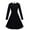 Black, variant on Fashion 2025 Lindreshi Fall Dresses for Women 2025 Homecoming Dresses Women Vintage Solid Fall Winter Long Sleeve Turn-Down Collar V-Neck 1950s Housewife Evening Party Prom Dress