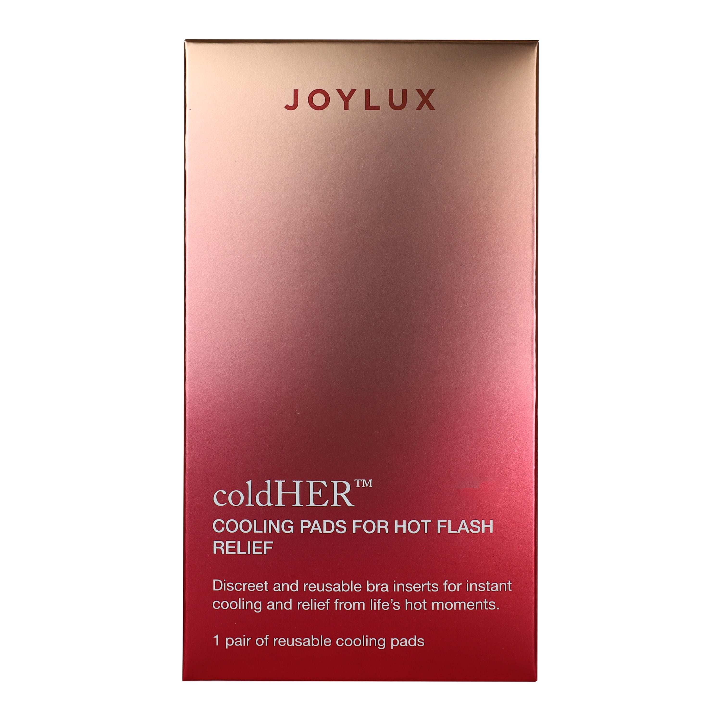 Joylux coldHER Cooling Bra Inserts, for Hot Flash Menopause Relief, 2 Count, Gray, Female