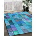 thumbnail image 2 of Ahgly Company Indoor Rectangle Patterned Windows Blue Area Rugs, 6' x 9', 2 of 6