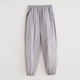 thumbnail image 2 of Lenpel Boys Girls' Joggers Lightweight Summer Elastic Waist Mesh Pull on Athletic Hiking Pants Workout Lounge Pants, 2 of 7