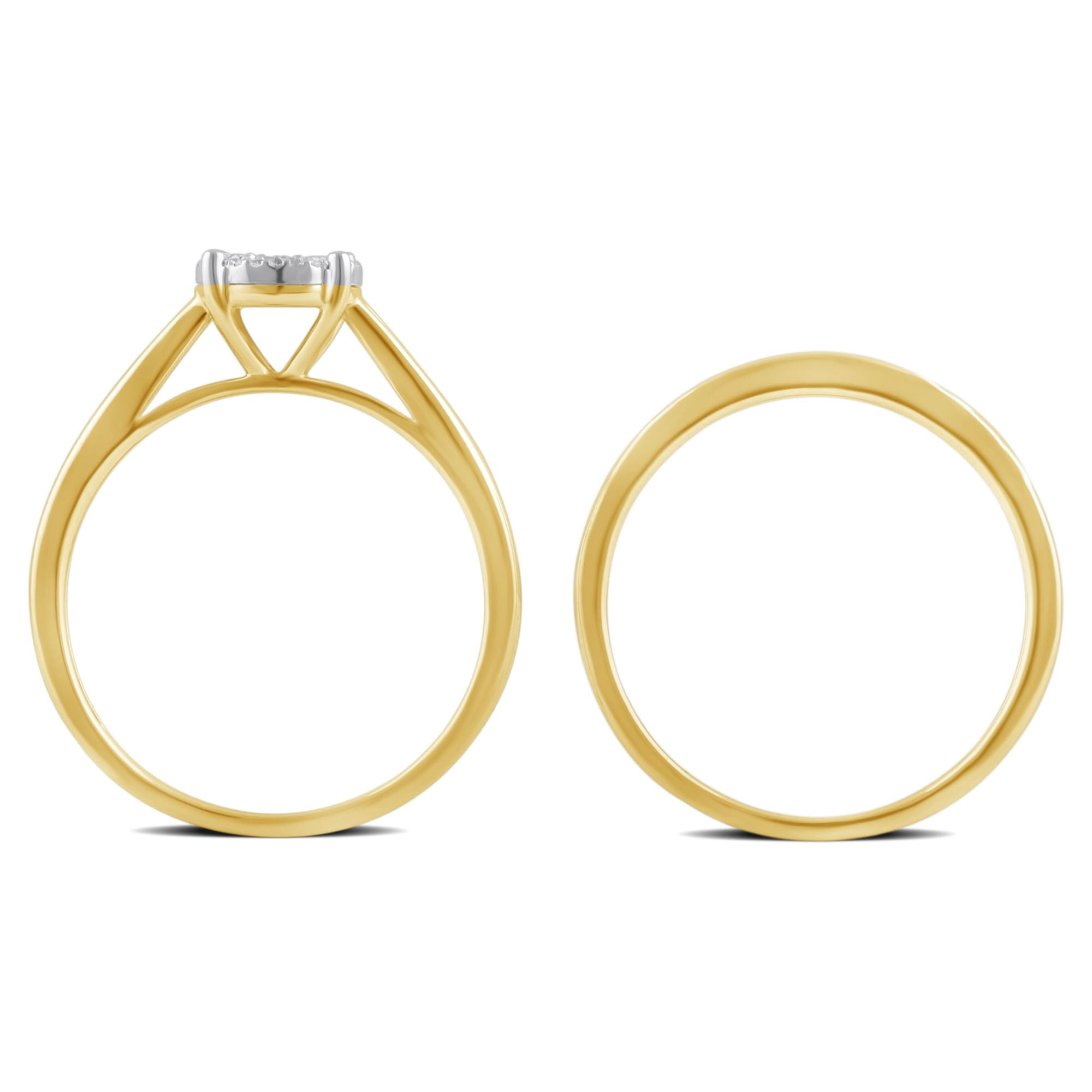 Forever Bride 1/3 Carat T.W. Diamond Composite 10Kt Yellow Gold Bridal Set