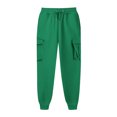 thumbnail image 3 of Women's Cozy Sweatpants High Waisted Sweatpants with Pockets and Drawstring Wide Leg Cargo Trousers Baggy Jogging Joggers Solid Colour Workout Tracksuit Bottoms Casual Lounge Active Pants, 3 of 4