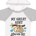 thumbnail image 4 of Inktastic My Great Aunt Loves Me with Sloth and Hearts Boys or Girls Baby Bodysuit, 4 of 5