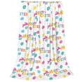thumbnail image 2 of Honeii Happy Easter Print Fleece Blanket - Throw Blanket for Bed, Sofa, Couch, Camping, and Travel , Microplush Ultra Soft Warm Blanket-80"x60", 2 of 7